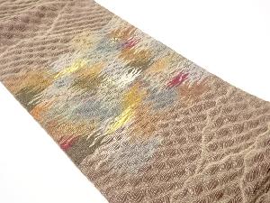 紙布すくい織抽象模様織出し袋帯